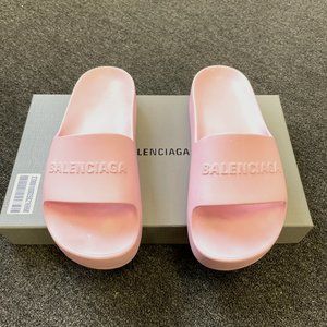 Balenciaga Chunky Slides in Light Pink